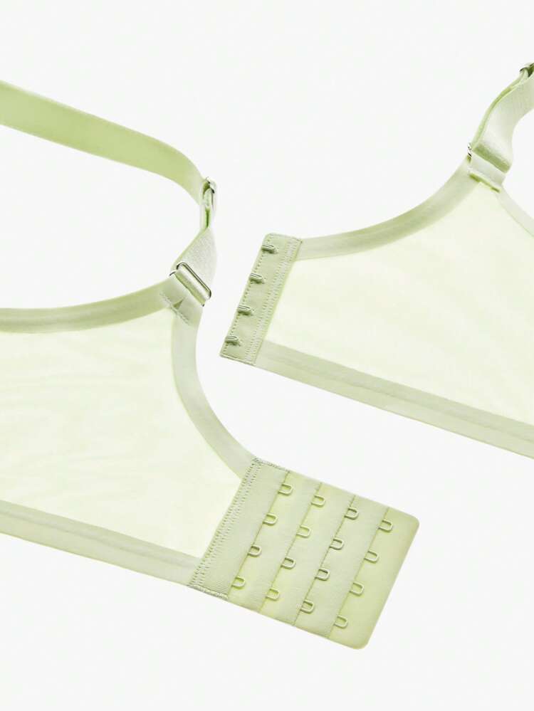 Plus Full Coverage Airy Breathable Sheer Mesh Spacer Cup Bra
