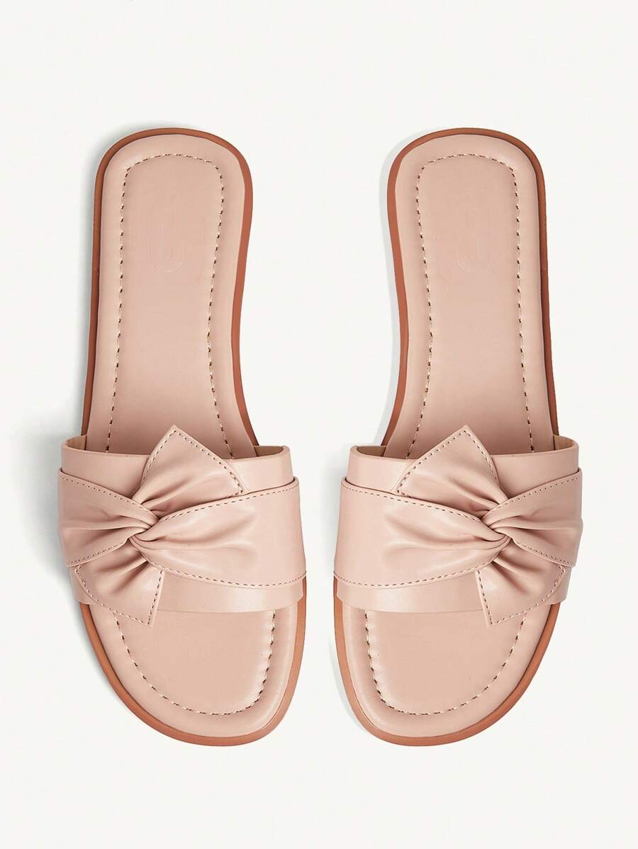 CUCCOO CHICEST Women's Simple Practical Flat Sandals - Apricot - View 1