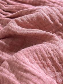 Loomiva 3pcs/Set Baby Girl Elastic Waist Ruffle Hem Shorts Set - Pink - View 6