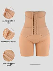 Snug Zone 女士塑身裤，塑身，高腰，收腹 - 卡其色 - 查看 6