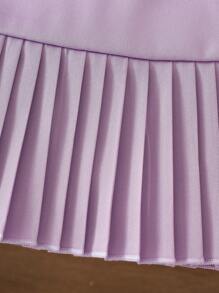 SHEIN Vintaside Kids Girls Cute Sleeveless Peter Pan Collar Princess Dress, Summer - Purple - View 6