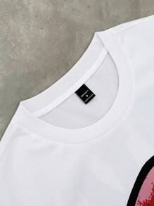 PAVTROS Maglietta da uomo a maniche corte con collo tondo, semplice e alla moda, adatta per l'estate - Bianco - Visualizzare 5