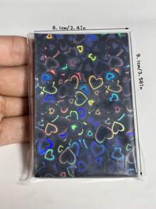 SHEIN 50pcs 61X91mm Heart Card Sleeves, Sports Card Protector Fit For Collectible Cards, Baseball Card, Sports Cards, Game Cards, Photocard-Perfect Shuffle Back To School