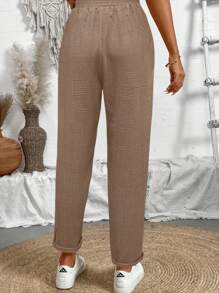 Calvaya Dames lente/zomer getextureerde denimblauwe skinny broek