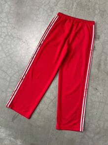 Manfinity Hypemode 男式条纹字母印花抽绳腰部宽松运动裤