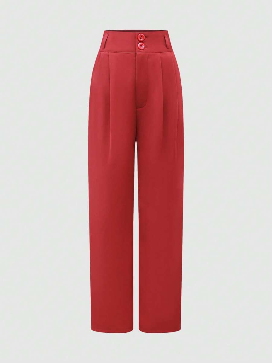 SHEIN Clasi 女士高腰直筒休闲裤，春夏