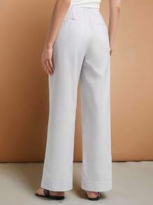 Ontre Women's Simple Commuter Straight Zip Pocket Pants, 2025 - Light Grey - View 4