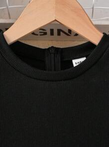 SHEIN LUNE SHEINLUNE Plus Size Women's Princess Sleeve Tie Waist Straight Leg Wide Leg Black&Pink Floral Jumpsuit, Old Money,Summer Outfits For Women, Old Money, Spring Break Outfits , Modesty Clothes Women Summer Boho Old Money Summer Outfits For Women Spring Break Rave Outfits Festival Spring Break Outfits - Royal Blue - View 3