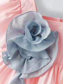 Maija Kids Maija Kids Locker-lässige Bluse mit Blumenmuster und kurzen Ärmeln für Kleine Mädchen