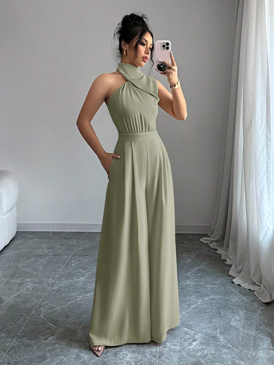 Firerie 女士高领无袖阔腿连体裤