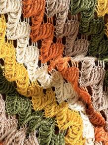 Swim Vcay Crochet Knit Rope Halter Neck Bikini Top, Perfect For Beach Vacation, Summer - Multicolor - View 4