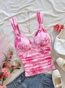 Soleia 女士休闲花卉印花度假背心