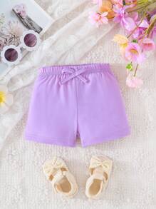3pcs Baby Girls Floral Print Colorful Shorts Set - Multicolor - View 5