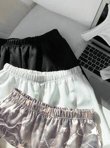 Comfortcana 3pcs/Set Women Casual Loose Sports Shorts - Multicolor - View 6