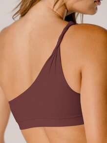 Aralina Leisurewear Minimalist Soft Stretch One-Shoulder Active Summer Workout Tank Top