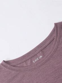 Women Heart Print Round Neck Short Sleeve Casual Regular T-Shirt - Multicolor - View 9