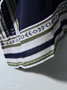 Rusticease Women's Summer Spliced ​​Web V-Neck Loose Shirt