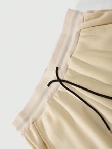 Claim Dot 2pcs Men's Zip-Up Stand Collar Sweatshirt And Long Pants Set - Khaki - View 7