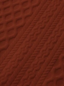 Manfinity Homme 男士休闲日常风，INS 短袖 Polo 衫，采用几何纹理提花针织面料。配有纽扣门襟，是夏威夷海滩度假、音乐节以及日常穿着的理想之选，也适合度假/派对穿着。 - 紅木色 - 查看 5