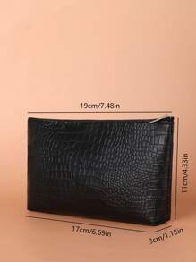 Crocodile Pattern Zipper Makeup Bag