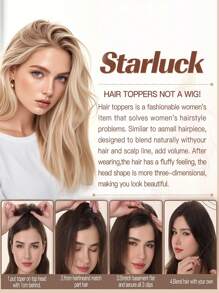 Hair Topper Human Hair Transparent Lace Base 3*4inch Women Toupee Invisible Free Part Hair Toppers Hair Extension - S2 - View 8