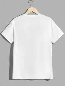 RueChic Men Tropical & Slogan Graphic Tee - White - View 2