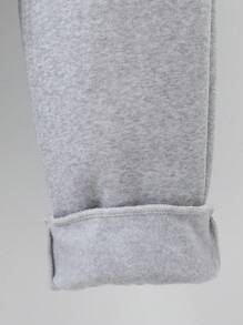 Teen Boy 2pcs Flap Pocket Side Drawstring Waist Sweatpants - Multicolor - View 6