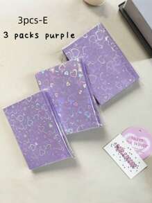 SHEIN 50pcs 61X91mm Heart Card Sleeves, Sports Card Protector Fit For Collectible Cards, Baseball Card, Sports Cards, Game Cards, Photocard-Perfect Shuffle Back To School