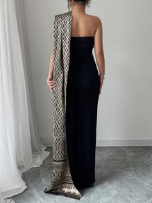 Rafferiza 女士金属褶皱紧身连衣裙