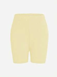 SHEIN 5PCS/Set Young Girl' Simple Candy Color Combo Skinny Shorts & Leggings, School, Campus, College - Multicolor - View 4