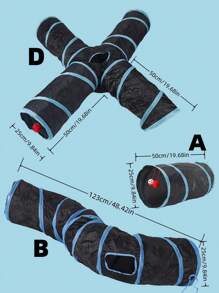 1pc Cat/Dog Lover Gift And Dog/Cat Mom Love Pet Supplies Cat/Dog Lover Gift And Dog/Cat Mom Love Pet Cat Lover And Cat Mom Love Tunnel Rainbow Playing Tunnel 3-Way Interactive Cat Lover And Cat Mom Love Crinklable Crinkle Roll Mat Toy, Foldable Breathable Cat Lover And Cat Mom Love Tunnel, Funny Drill Bucket - Multicolor - View 5