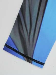 Manfinity VDAYZ Men's Full Print Crew Neck Raglan Long Sleeve Surfing T-Shirt - Blue - View 7