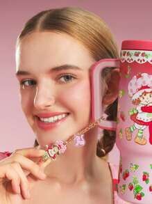 Strawberry Shortcake X SHEIN 4 件装亚克力杯配件识别标签，杯柄个性化吊坠链，适用于带柄马克杯、钥匙扣，可用于办公室、家居、生日派对、礼品创意、情人节、春夏、假期等场合。 - 彩色 - 查看 5