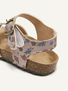 Cozy Pixies Sandalias planas de bebé con diseño floral vintage y estilo bohemio, de piel sintética