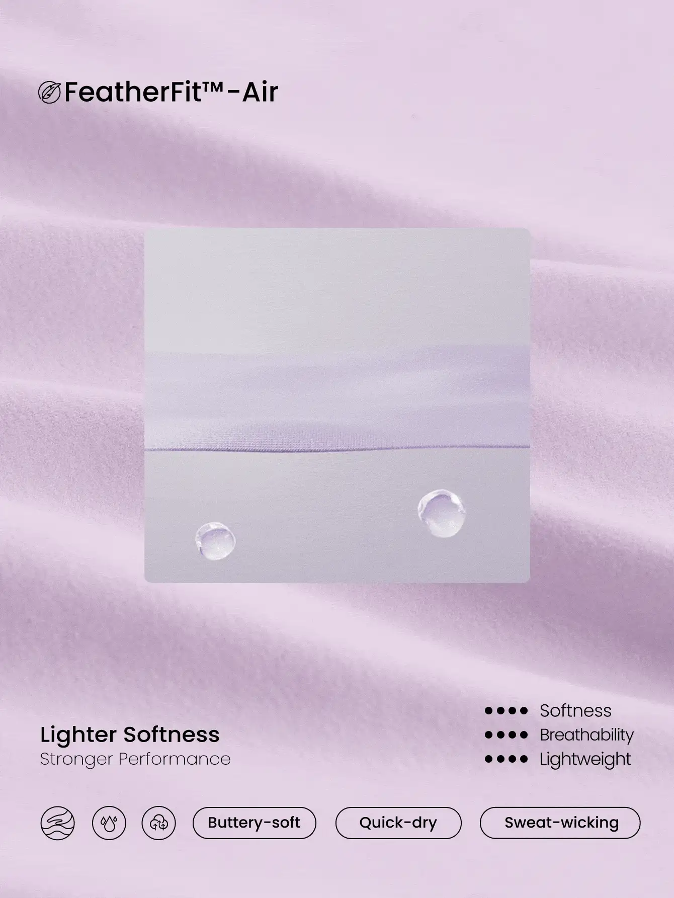 GLOWMODE FeatherFit™-Air 比赛日吸汗速干露肩背心形领口运动连衣裙内置短裤侧袋防滑握把低冲击网球高尔夫匹克球日常穿着可拆卸护罩 - 淡紫色 - 查看 6