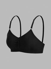 7pcs Seamless Underwear Set, Comfortable Casual Bra With Adjustable Straps - Black - View 4