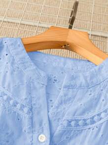 EMERY ROSE Women's Woven Casual Regular Summer Shirt - Blue - View 3