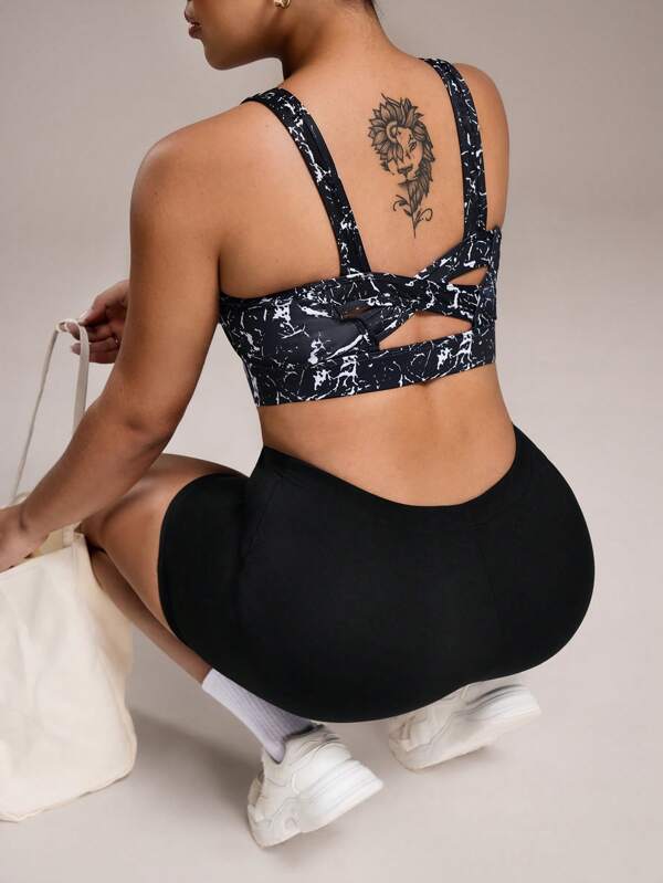SHEIN Sport Studio Women's Plus Size Fitness Running Yoga Sports Bra