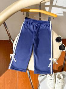 SHEIN 婴儿/幼儿女童豹纹休闲运动裤，适合春季、夏季、所有季节，0-3 岁