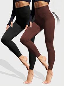 SHEIN Cheerettes 高腰无缝字母印花紧身裤