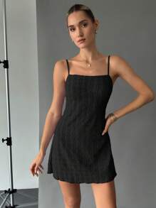 Siren Gaze Women Mini Suspender Dress, Solid Color Casual Summer Style,Summer Dresses For Women