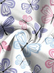 PopScrub Cute Cartoon Colored Butterfly Print Scrub Uniform Top  Print V Neck Frosted Scrub Top, Casual Short Sleeve Work Wear, Women Sweetheart V-Neck Ruched Blouse, Women Short Sleeve V-Neck Nurse Uniform Shirt With 2 Pockets, Soft Stretchy Ruched Graphic Tee V-Neck Short Sleeve Blouse For Lady Wear Women's V-Neck Short Sleeve Double Pocket Cute Cartoon Animal Pink Heart Rabbit Print Simple Nurse Uniform Set/Doctor Work Uniform Set/ Examination & Surgery Uniform Set/Solid Color Pet Grooming Work Uniform Set/Nutritionist Work Uniform Short Sleeve Set/Functional Multi-Pocket Lab Work Uniform Top
