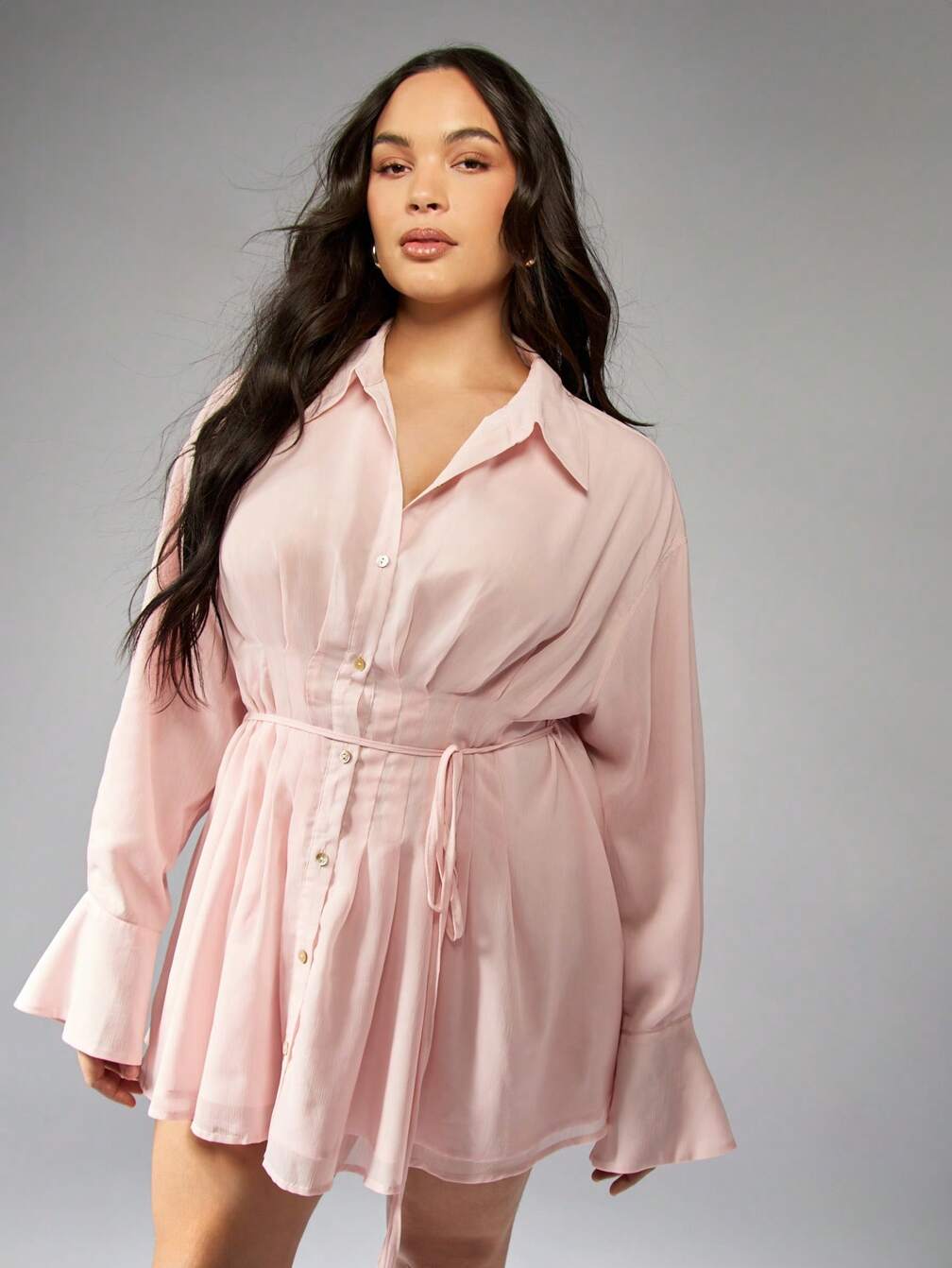 missguided mixed check fabric belted shirt dress Morgan Belted Stretch Flannel Shirtdress