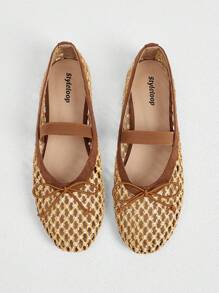 Styleloop Women's Flat Slip-On Shoes, Boho, Retro American, Bohemian, Western Style, Suitable For Vacation, Music Festival, Party - Brown - View 4