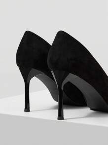 MOTF PREMIUM FASHION WOMEN PEARL 3D FLORAL HIGH HEEL PARTY DRESS SHOES - Black - View 8