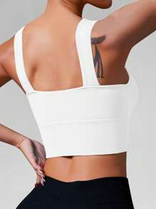SHEIN Sport Studio Brassière de sport sans couture de couleur unie pour usage quotidien pour femmes