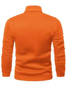 Manfinity LEGND Men's Wing Pattern High Neck Long Sleeve Casual Sweatshirt - Orange - View 3