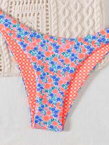 Swim Mod Bộ bikini hai mảnh in họa tiết gợi cảm dễ thương cho kỳ nghỉ xuân dành cho nữ, quần bơi buộc dây bên hông, trang phục đi biển 2 mảnh có thể điều chỉnh, lễ hội Boho - Nhiều màu - Xem 5