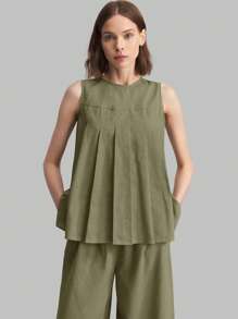 Ontre Women's Fashion Solid Color Sleeveless Tank Top