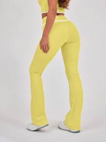 Musera Sport Binding Detail High Waist Sculpt Flare Sports Leggings Only ,Padel, Tennis, Pickleball